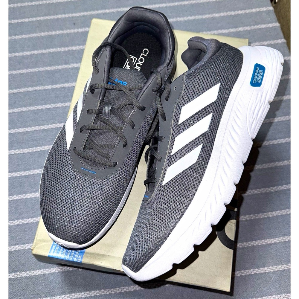 Adidas Cloudfoam Comfy Men's Running Shoes Gray White Size 11
